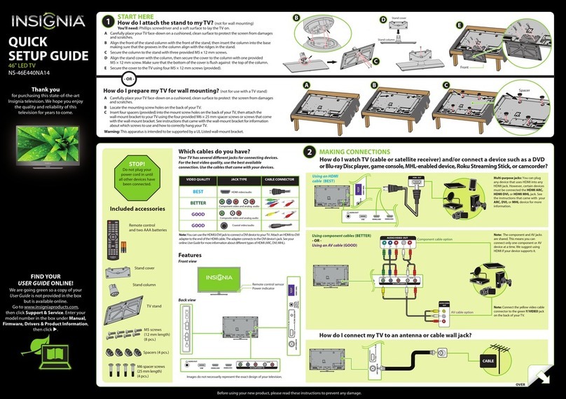Insignia NS-46E440NA14 User manual