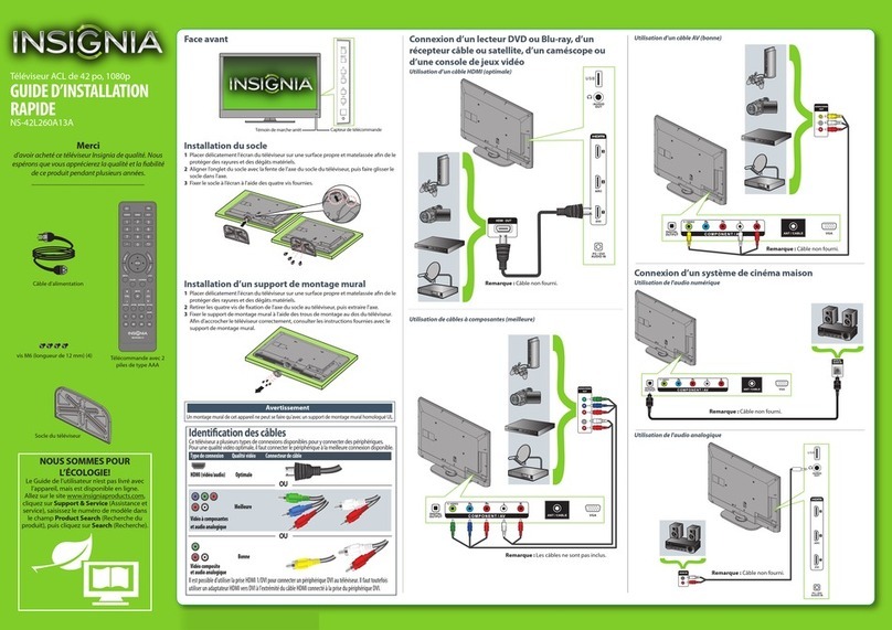 Insignia NS-42L260A13A Installation and operation manual