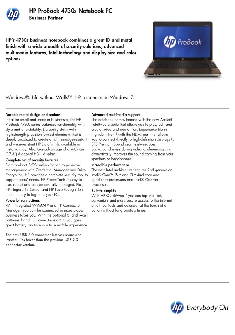 HP PROBOOK 4730S User manual