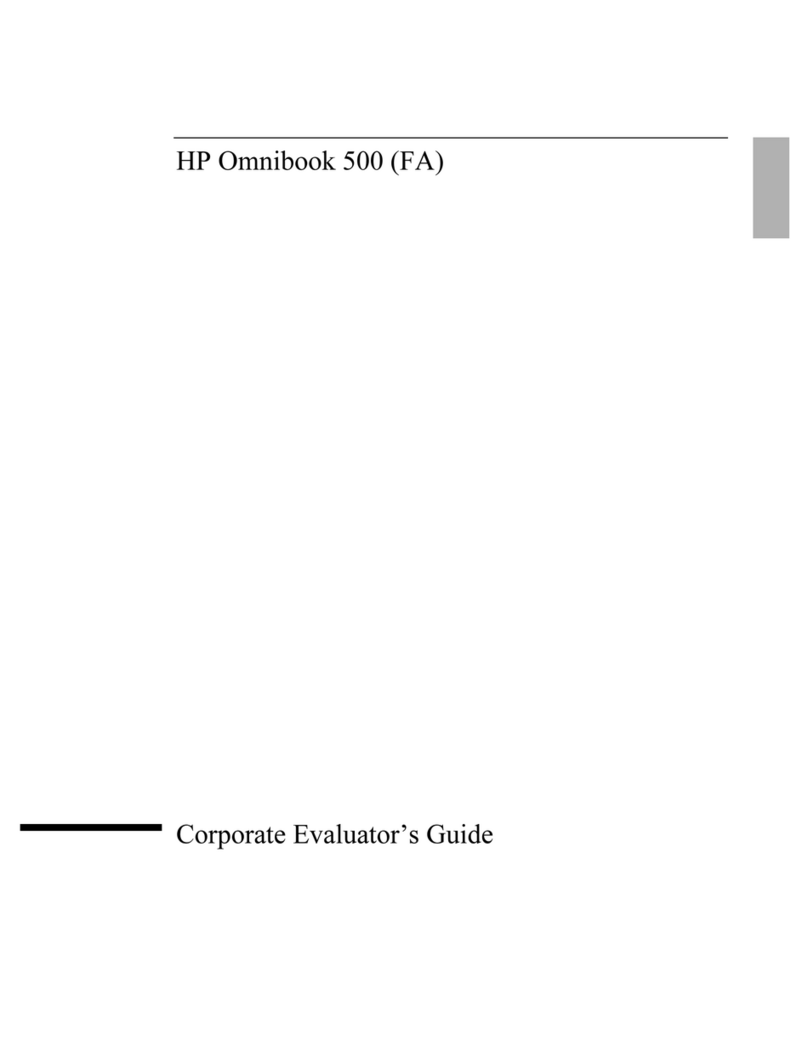 HP F2974KT - OmniBook 500 - PIII 700 MHz User manual