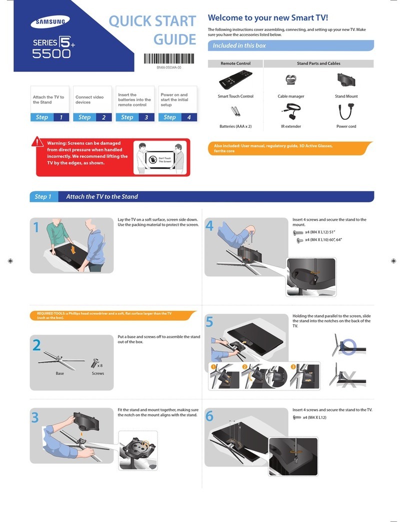 Samsung PN60F5500AF quick start guide