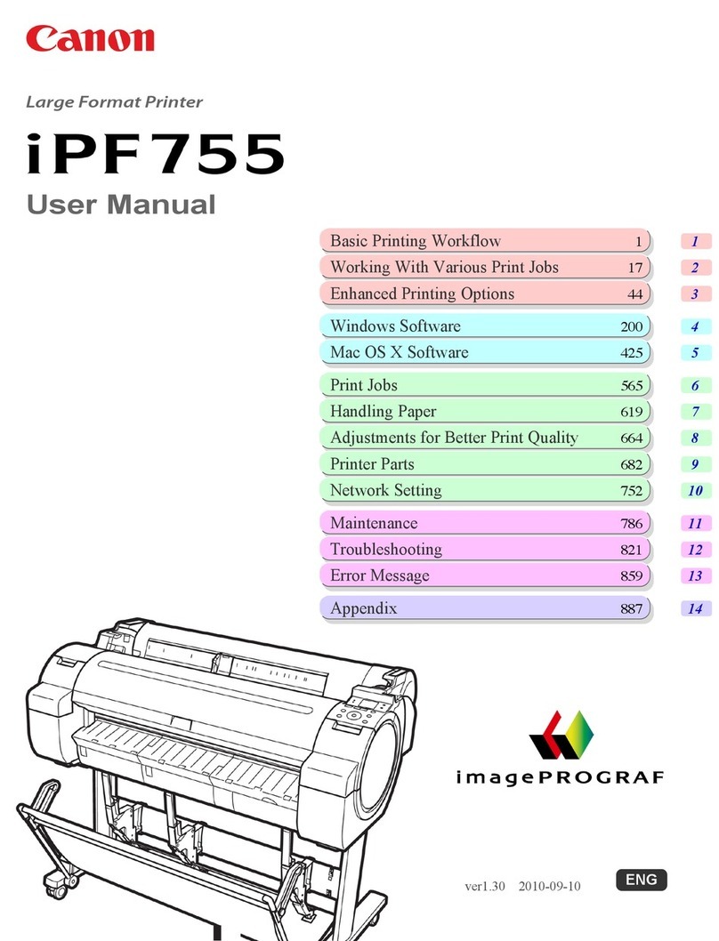 Canon iPF755 - imagePROGRAF Color Inkjet Printer User manual Canon iPF755 - imagePROGRAF Color Inkjet Printer User manual