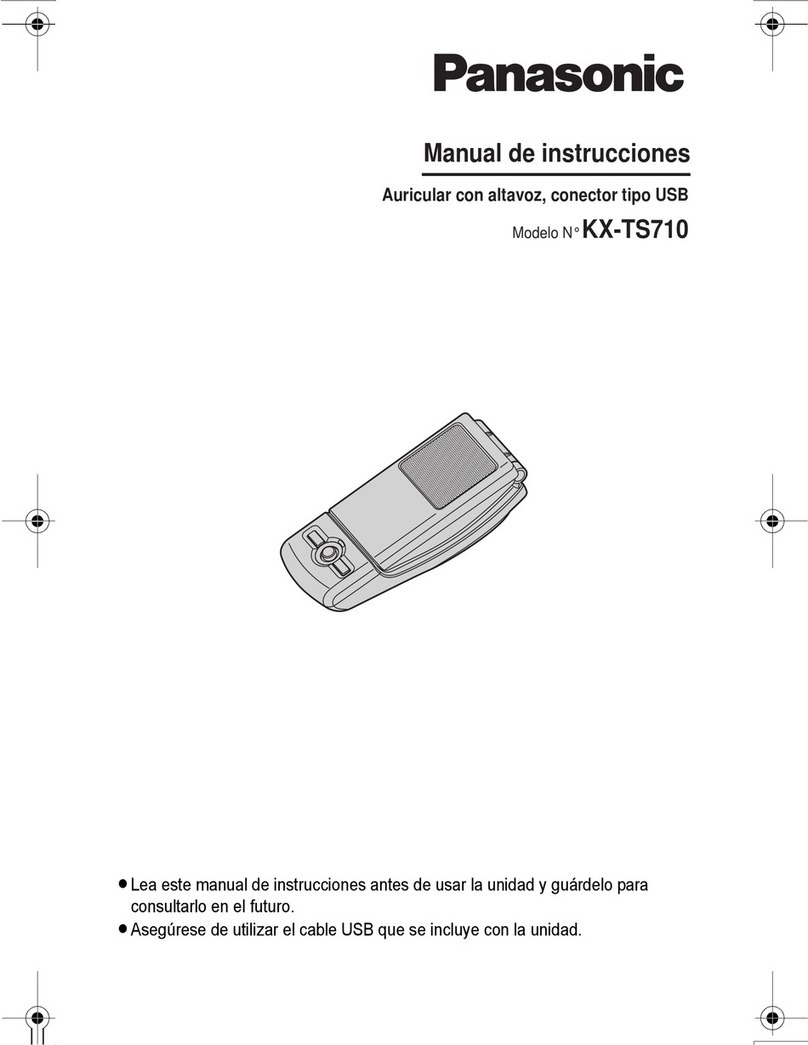 Panasonic KXTS710 - USB SPEAKER HANDSET Manual de instrucciones Panasonic KXTS710 - USB SPEAKER HANDSET Manual de instrucciones