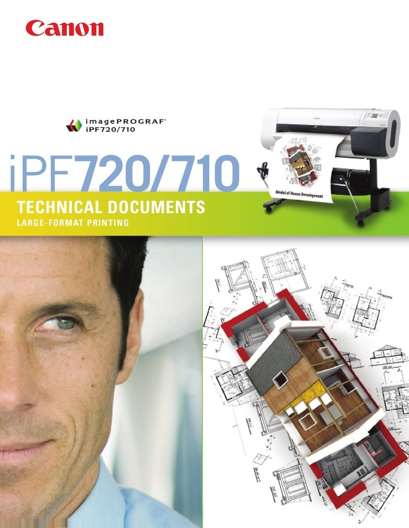 Canon iPF720 - imagePROGRAF Color Inkjet Printer User manual
