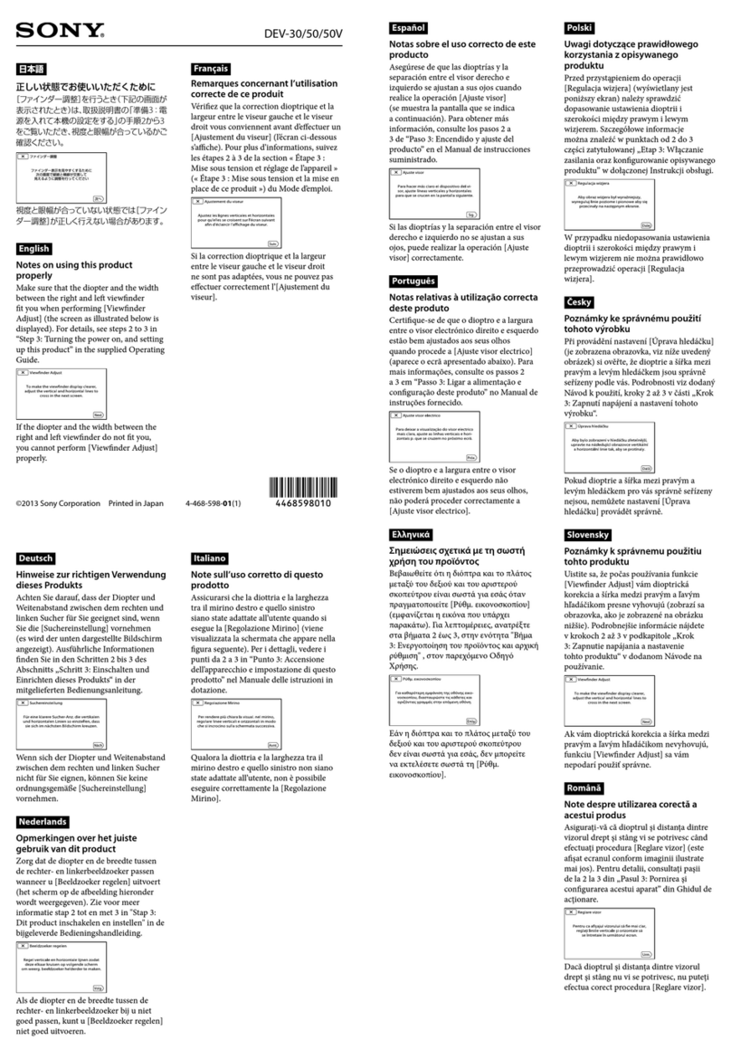Sony DEV-50 User manual