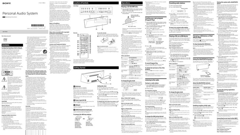 Sony CMT-BT60 User manual