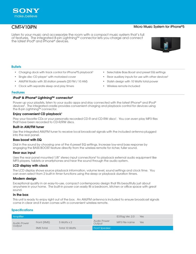 Sony CMT-V10IPN User manual