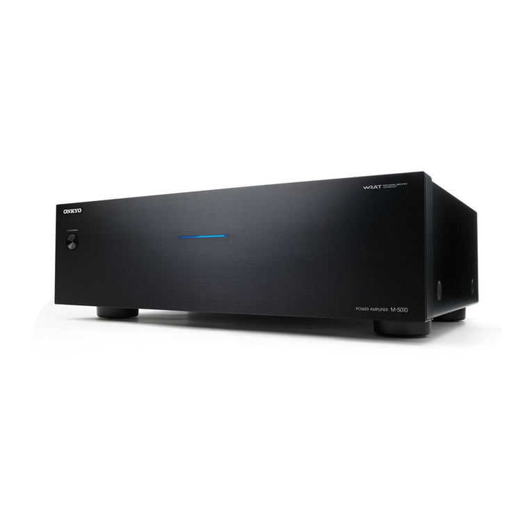 Onkyo M-5010 User manual Onkyo M-5010 User manual