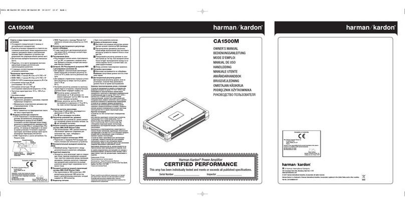 Harman Kardon CA1500M user guide