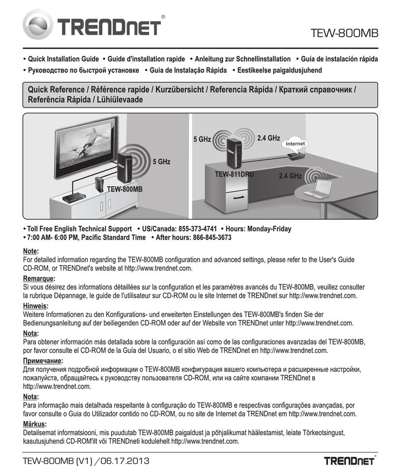 TRENDnet TEW-800MB User manual