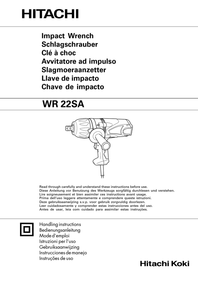 Hitachi Koki WR22SA - 3/4" Impact Wrench Handling instructions