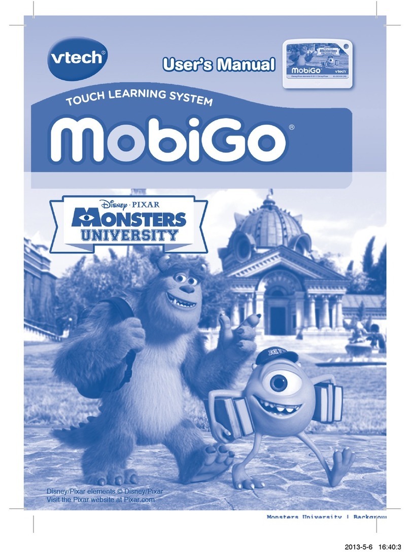 V-tech MobiGo Software - Monsters University User manual