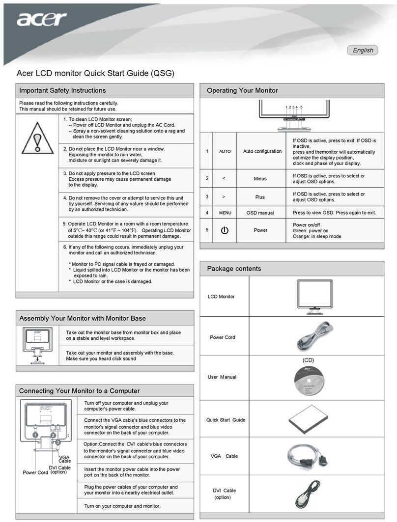 Acer B233HU User manual