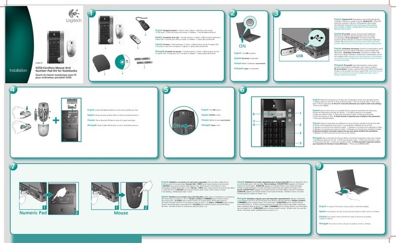 Logitech V250 - Cordless Mouse/number Pad Package Contents