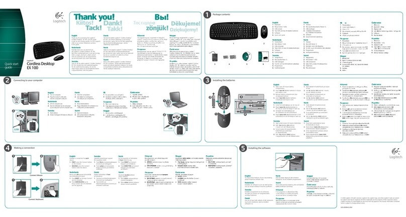 Logitech 920000879 - Cordless Desktop EX 100 Wireless... User manual