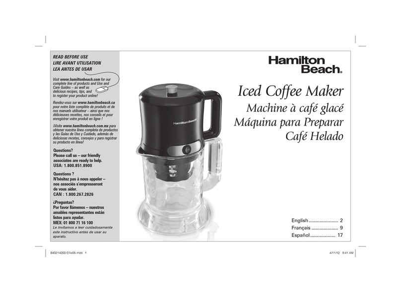 Hamilton Beach 40913 User manual