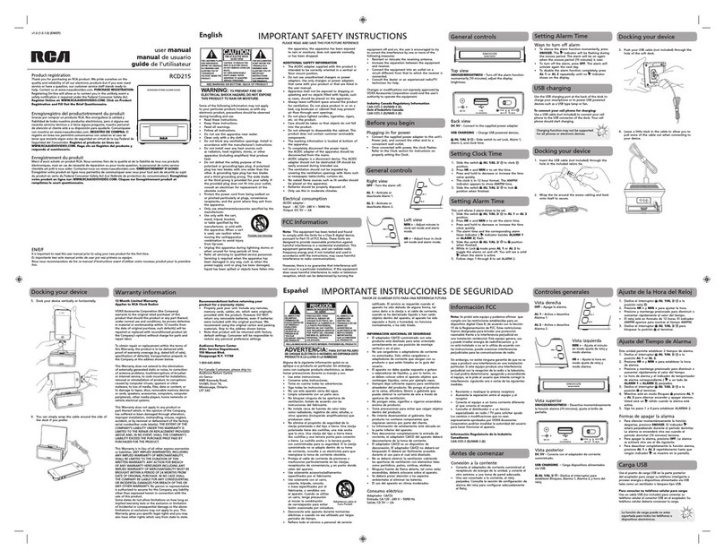 RCA RCD215 user manual