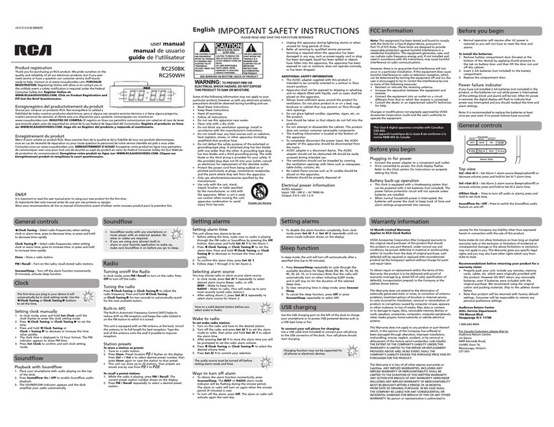 RCA RC250BK user manual