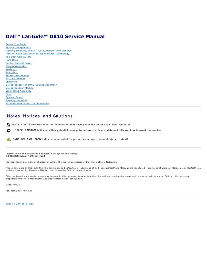 Dell Latitude D810 User manual