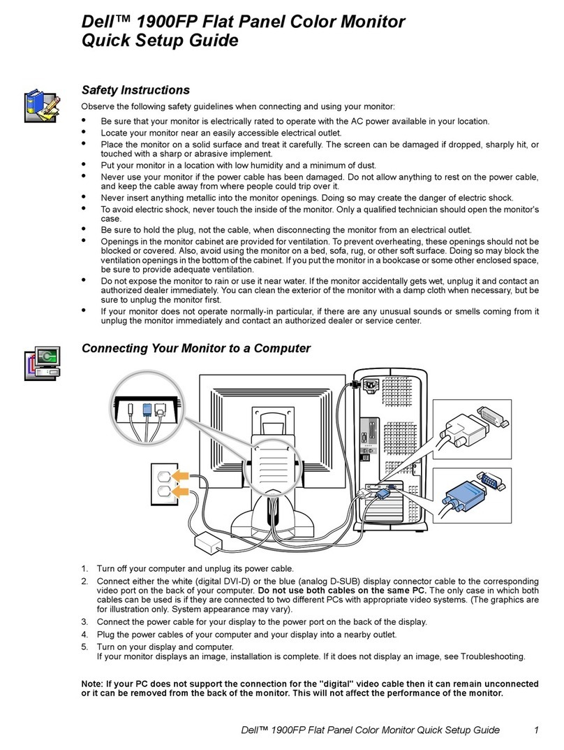 Dell 1900FP - UltraSharp - 19" LCD Monitor User manual