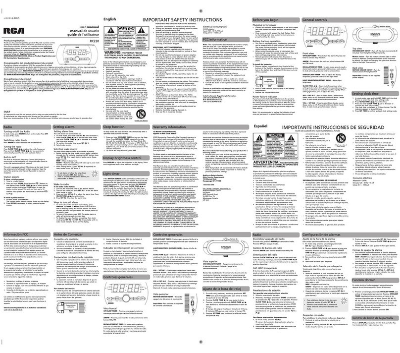 RCA RC220 User manual