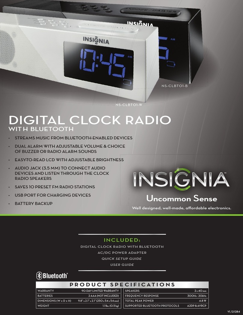 Insignia NS-CLBT01-W User manual