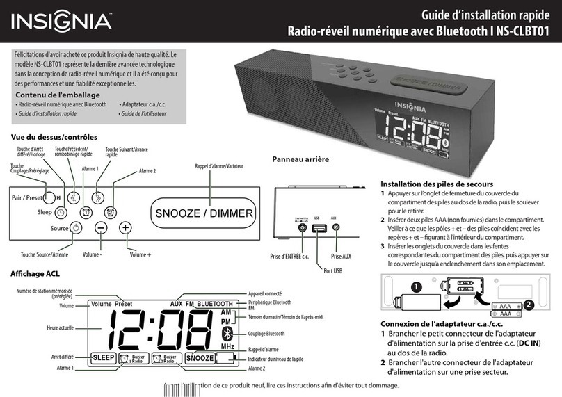 Insignia NS-CLBT01 Installation and operation manual