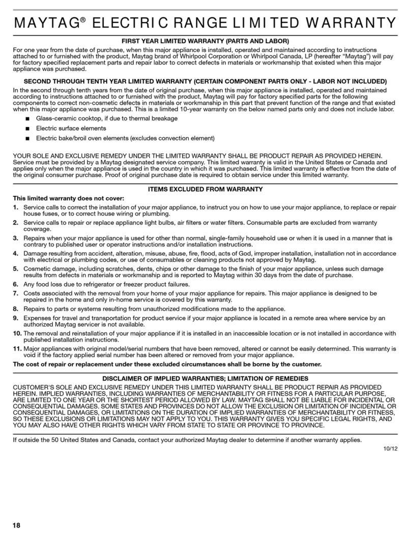 Maytag MER8680BB Use and maintenance manual