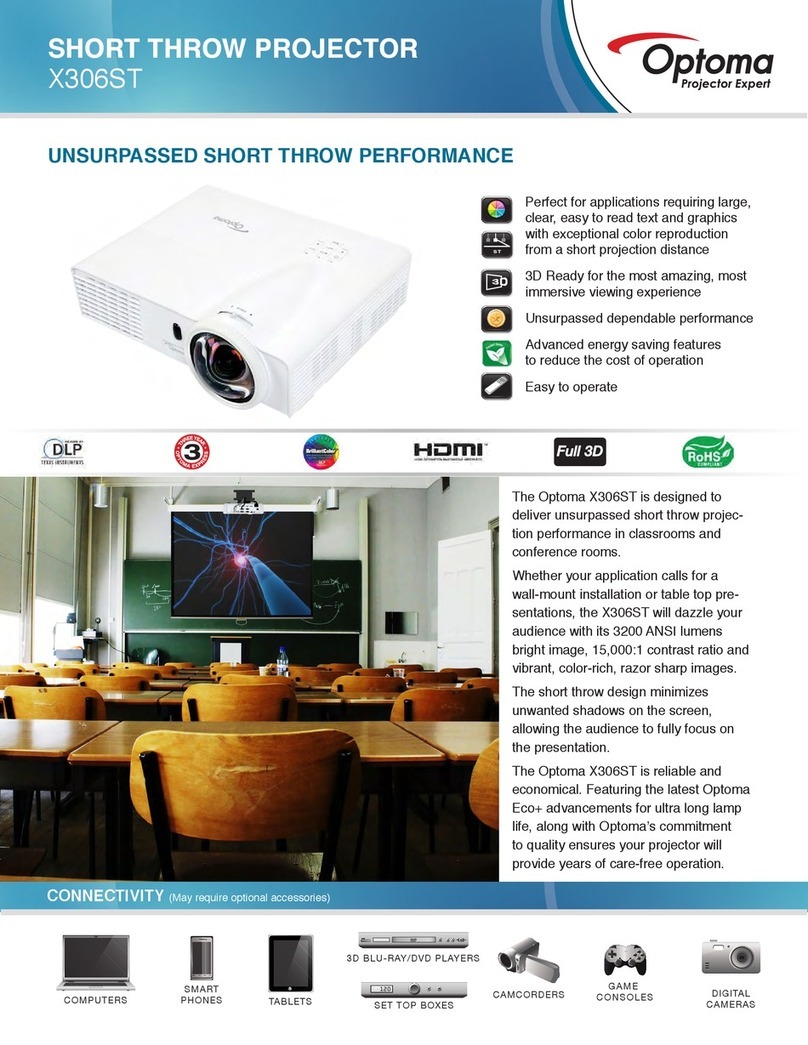 Optoma X306ST User manual
