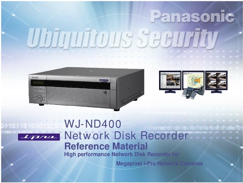 Panasonic WJND400 - NETWORK DISK RECORDER Service manual
