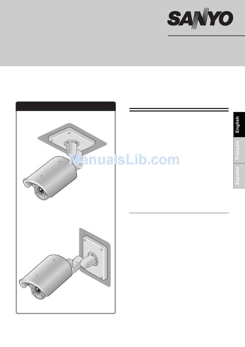 Sanyo VCC-XZ600N - Network Camera - Weatherproof installation manual