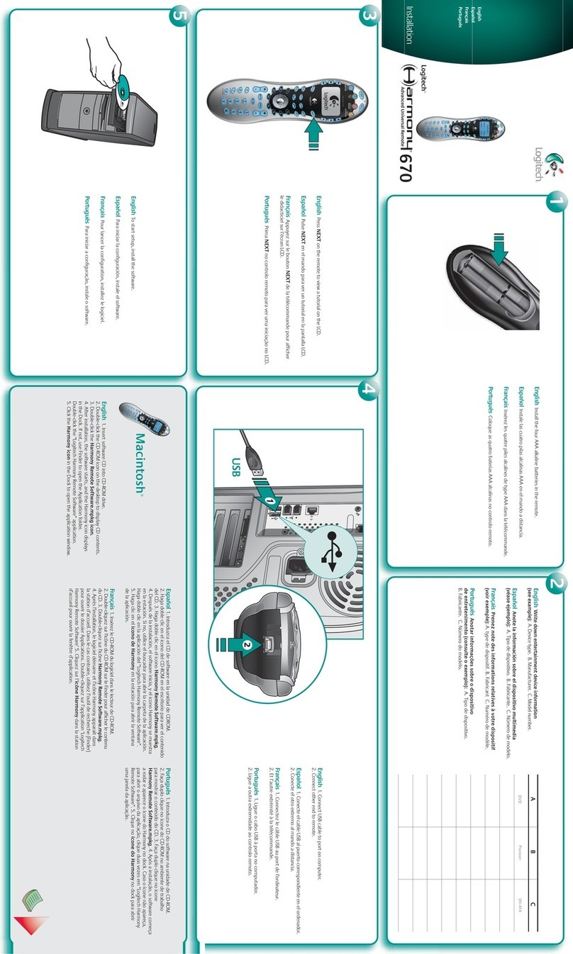 Logitech Harmony 670 Installation