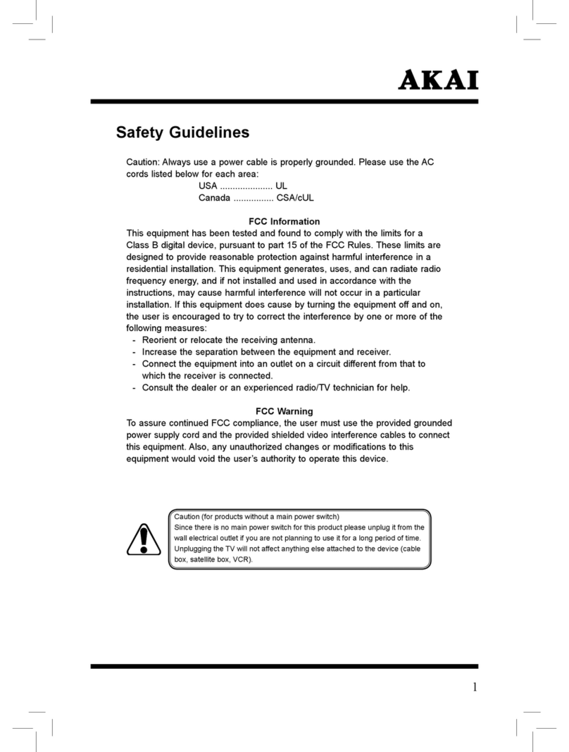 Akai PDP42Z5TA - 42" Plasma TV User manual Akai PDP42Z5TA - 42" Plasma TV User manual
