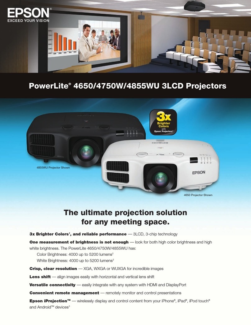 Epson PowerLite 4650 Installation instructions