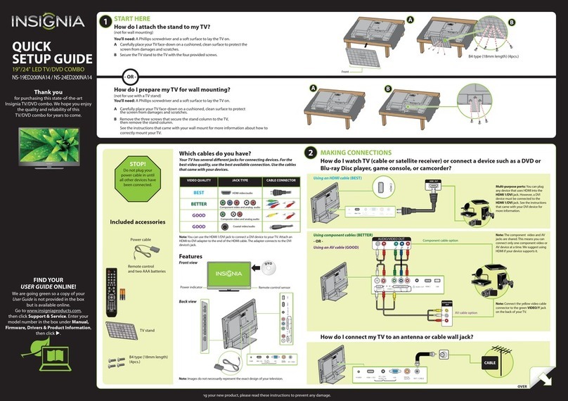 Insignia NS-19ED200NA14 Quick setup guide