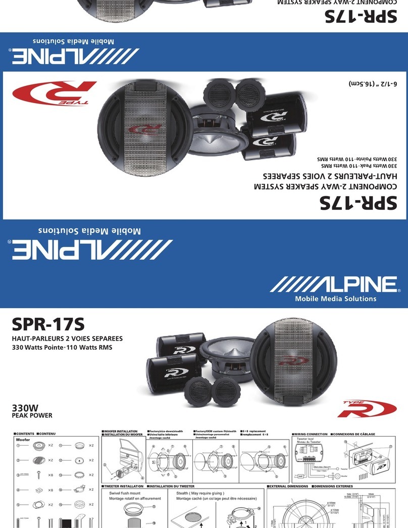 Alpine SPR17LS Specifications