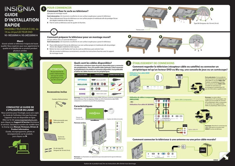 Insignia NS-19ED200NA14 Guide d'installation rapide