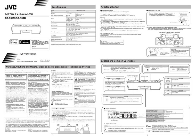 JVC RA-P50W User manual
