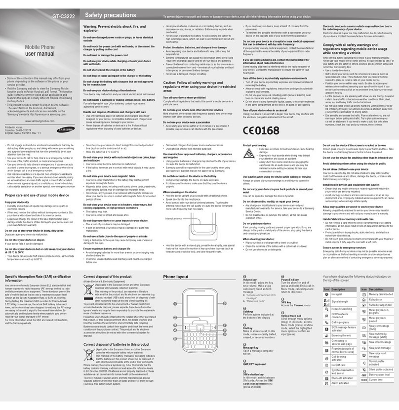Samsung GT-C3222 User manual