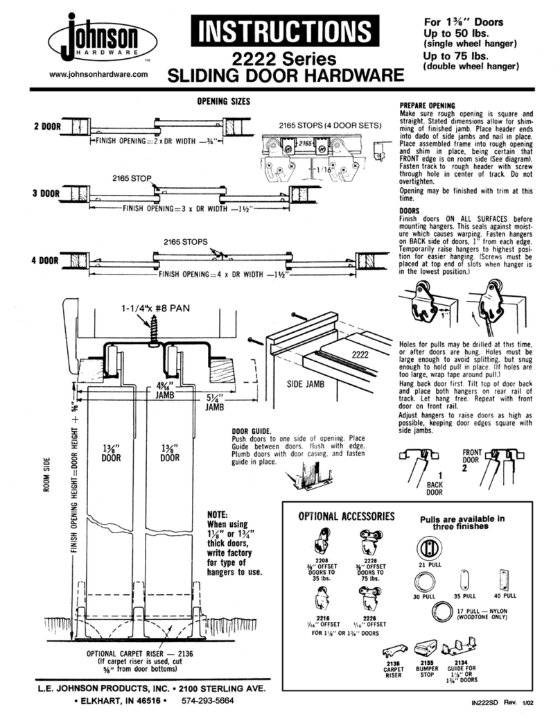 Johnson Hardware 2222 Series manual Johnson Hardware 2222 Series manual