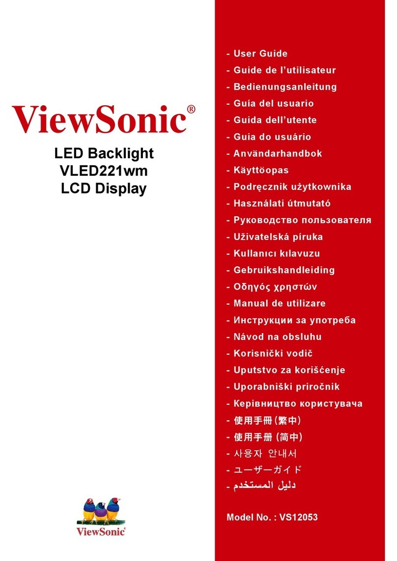 ViewSonic VLED221WM - 22" LCD Monitor User manual