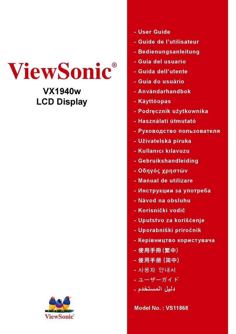 ViewSonic VX1940W - 19" LCD Monitor User manual