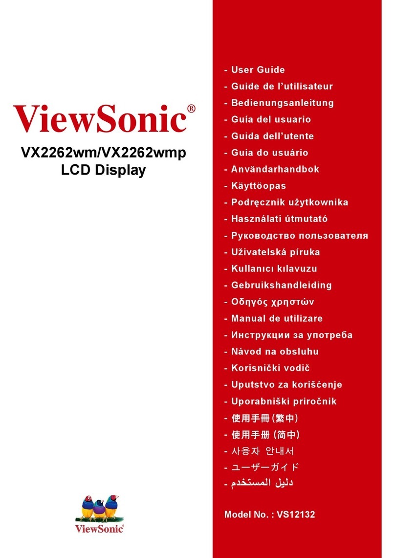 ViewSonic VX2262WM - 22" LCD Monitor Instruction Manual