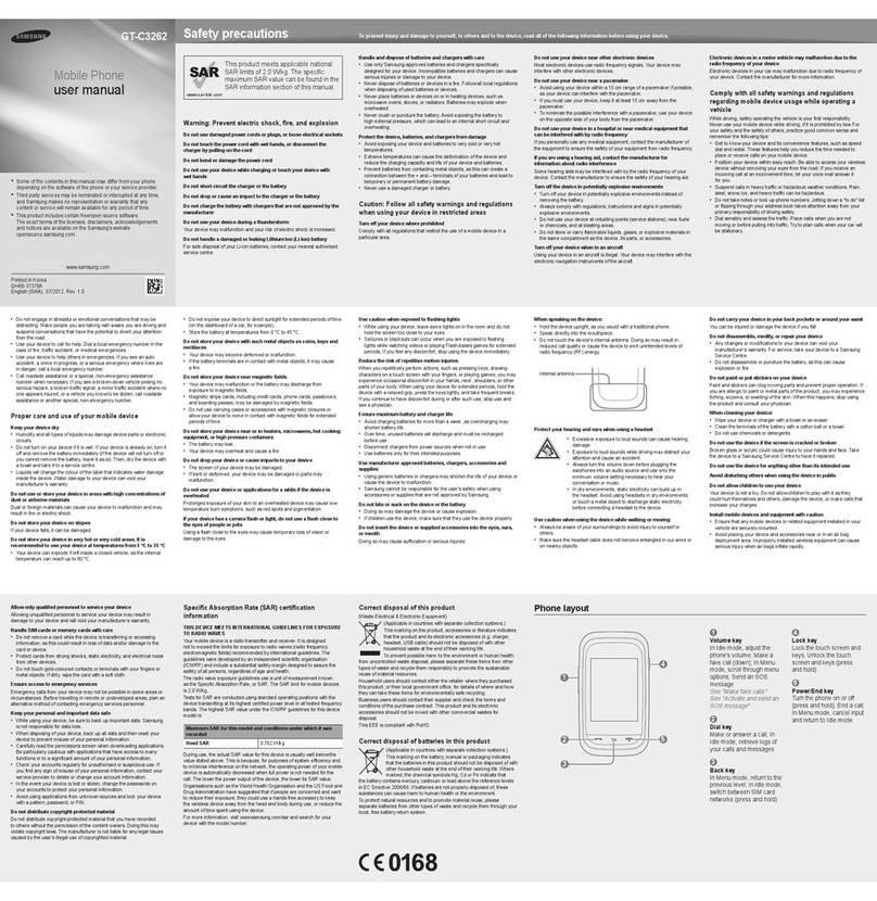 Samsung GT-C3262 User manual