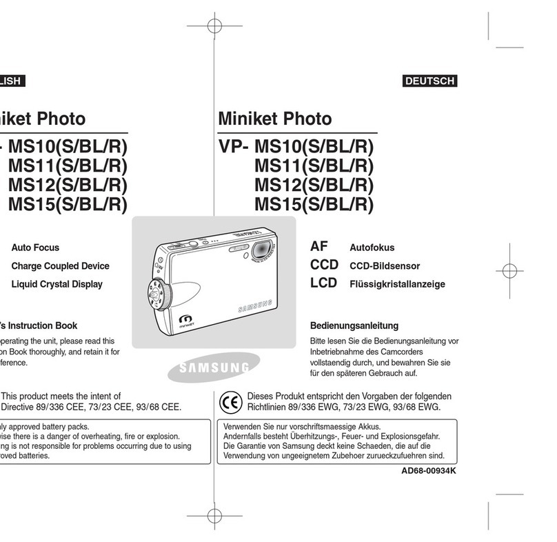 Samsung VP-MS10 Series Setup guide Samsung VP-MS10 Series Setup guide
