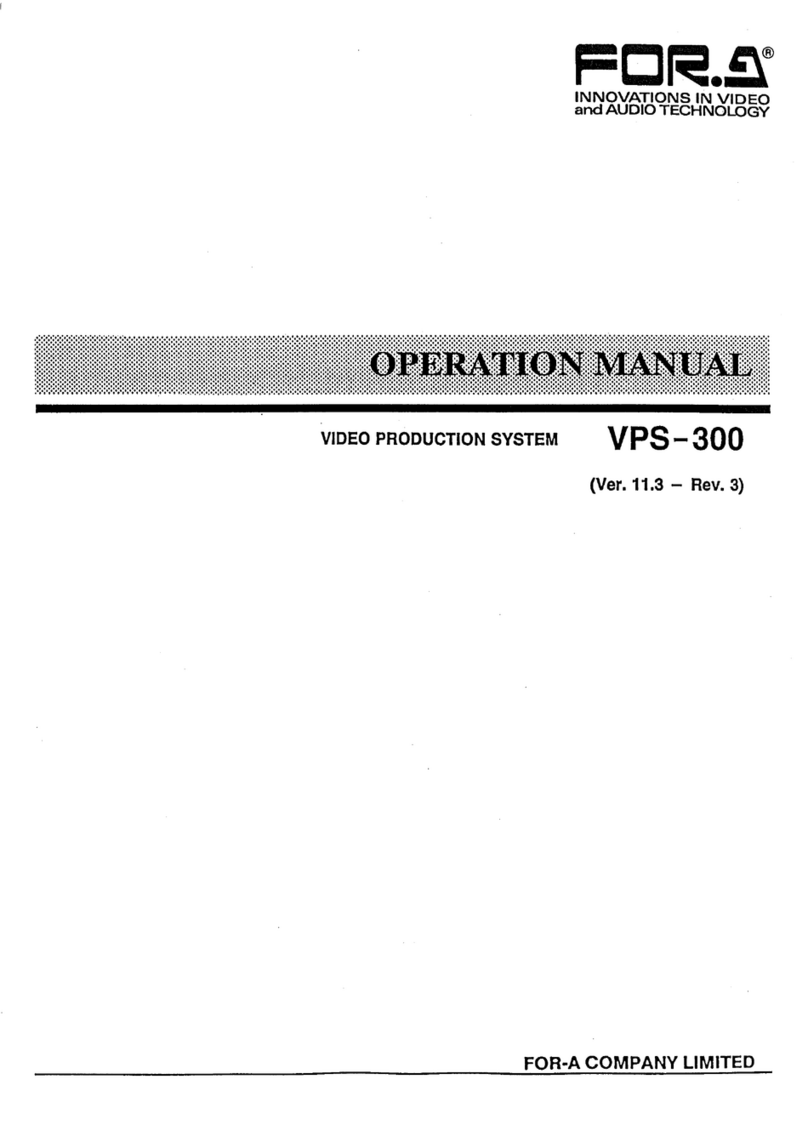 FOR-A VPS-300 Operation manual