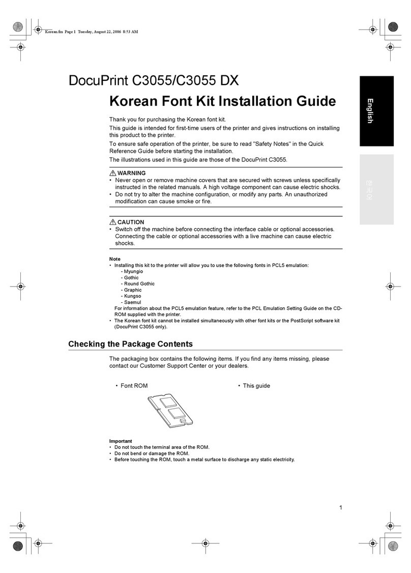 Xerox DocuPrint C3055 DX User manual Xerox DocuPrint C3055 DX User manual