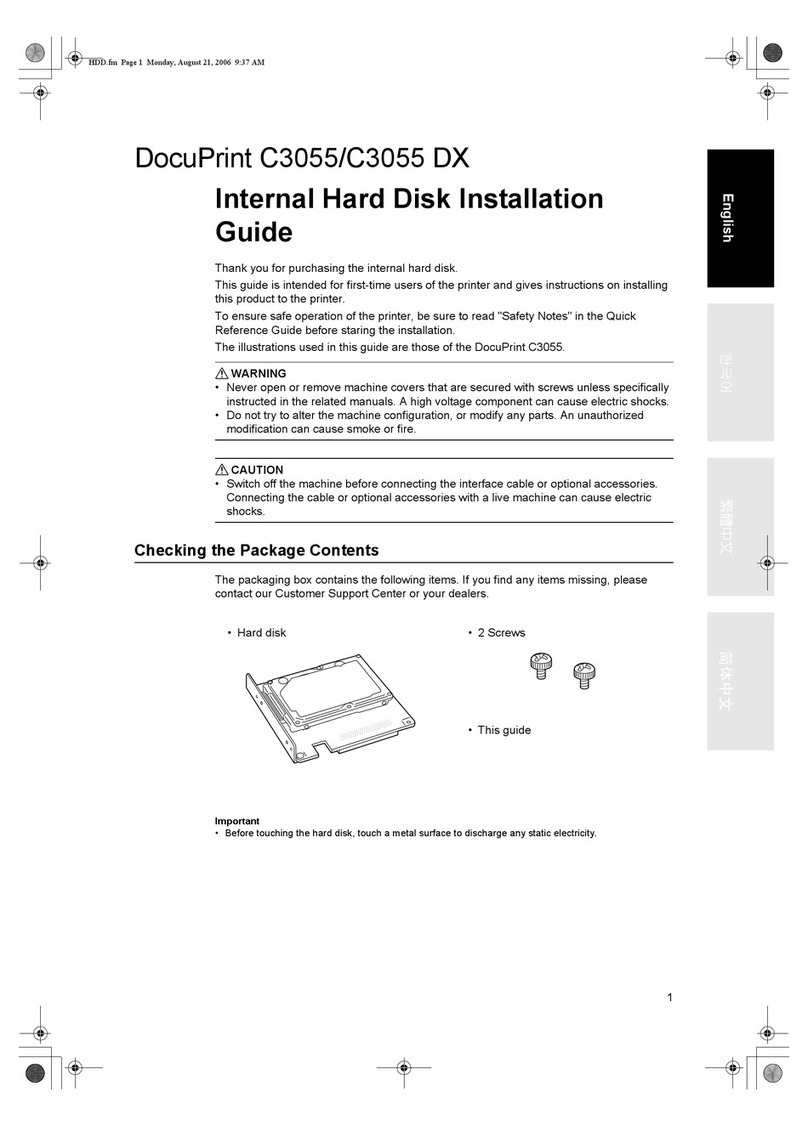 Xerox DocuPrint C3055 DX User manual
