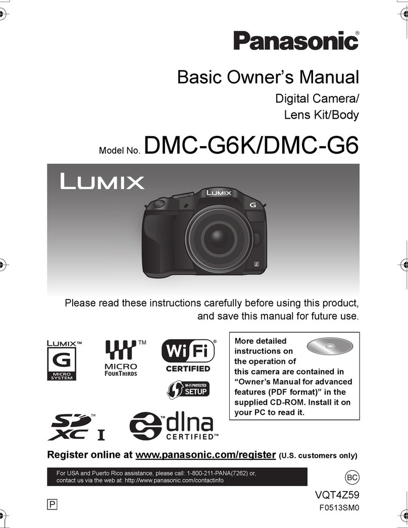 Panasonic Lumix DMC-G6K Installation and service instructions