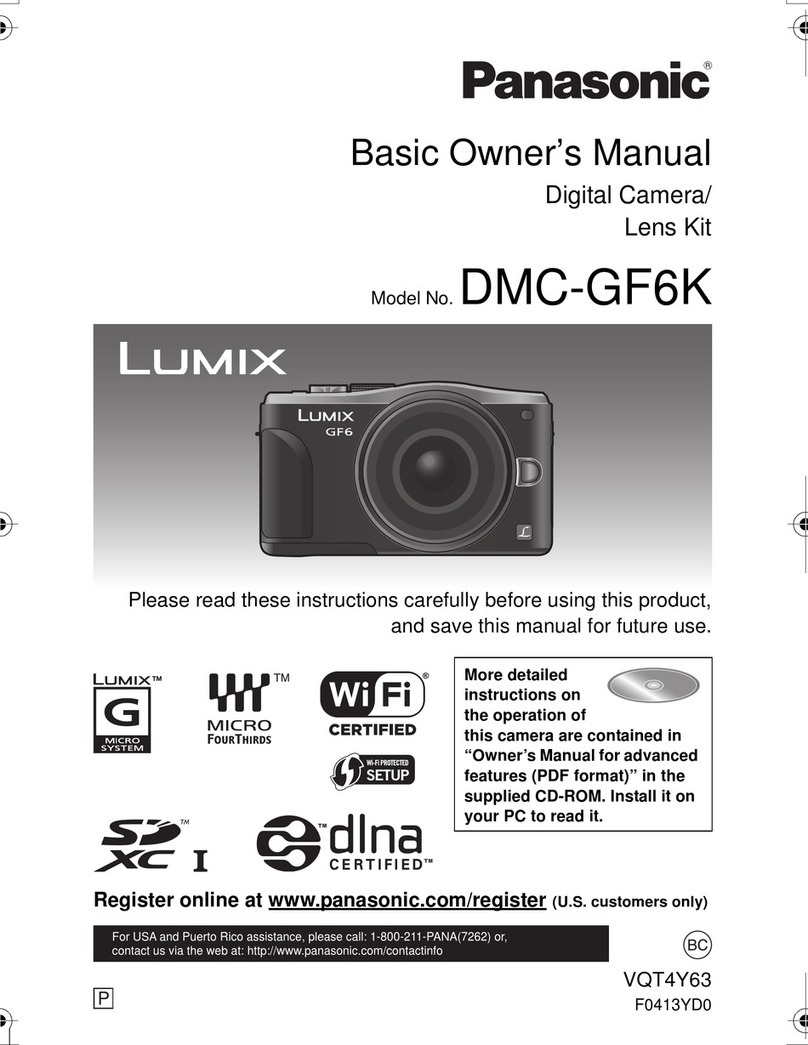 Panasonic DMC-GF6K Installation and service instructions